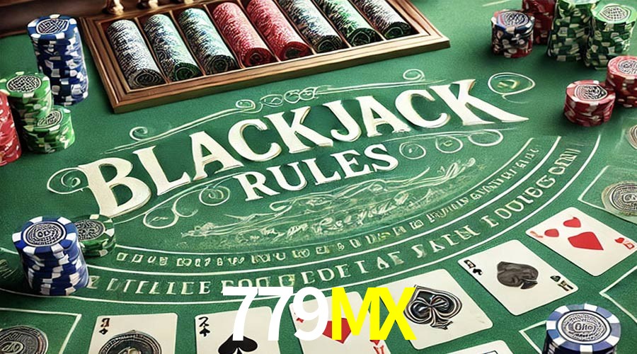Escena dinámica inspirada en casino con iluminación 779MX, cartas, fichas e íconos de juegos digitales en un espacio moderno de juegos.